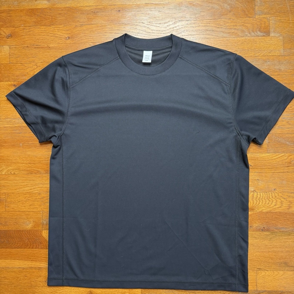 JJJJound Standard Issue Short Sleeve T-Shirt Black Sz XL Polyester Performance